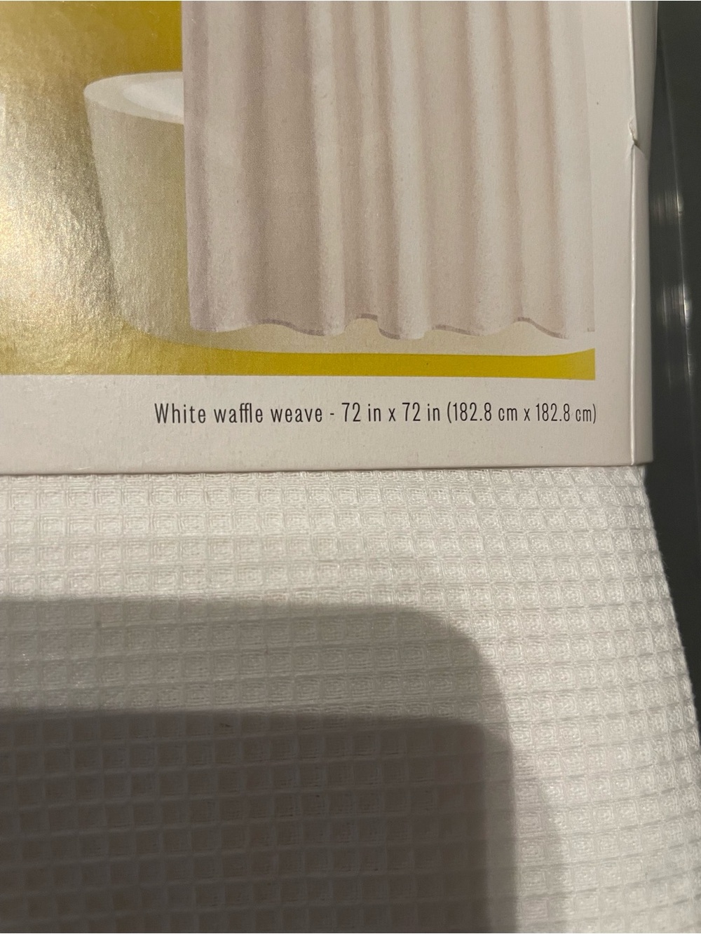 Room Essentials Waffle Weave Shower Curtain White New Opened - Picture 3 of 5